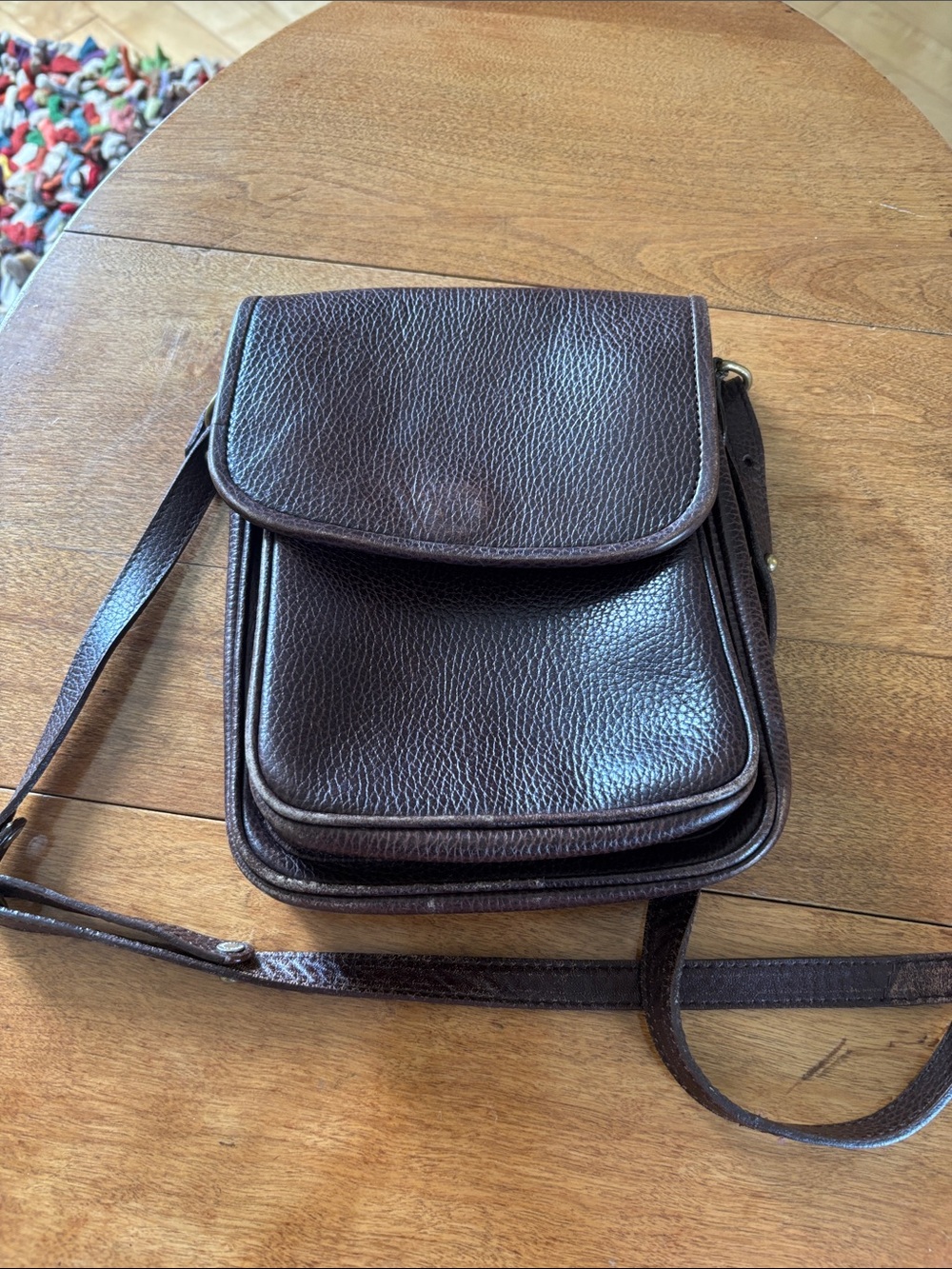Dark Brown Leather Crossbody Bag - Classic Everyday Carry